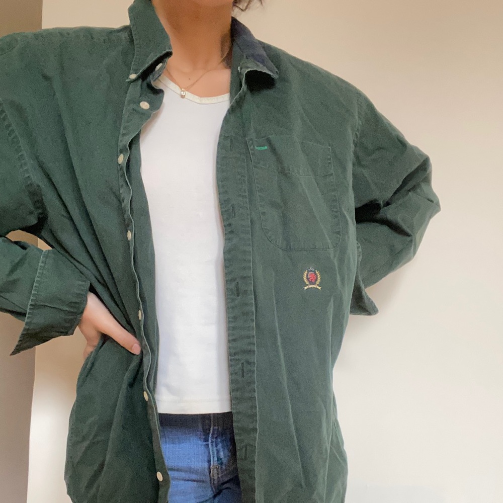 Tommy Hilfiger dark green shirt